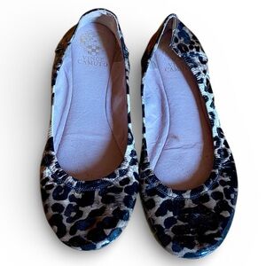 Vince Camuto Ombré Leopard Patent Leather Ellen Ballet Flat, Size 9.5